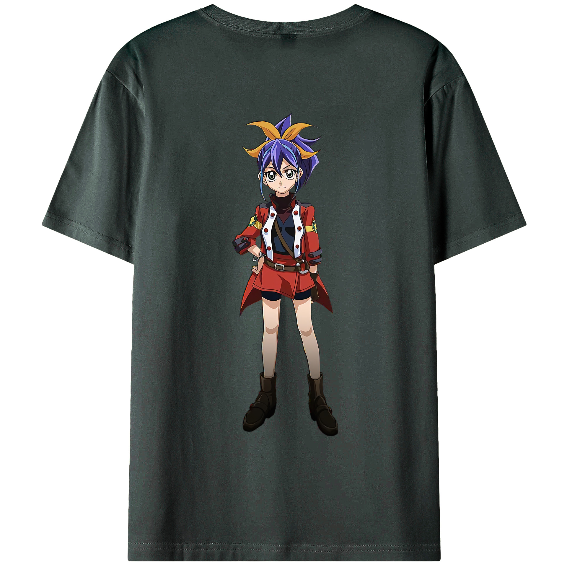 （画像用） 遊☆戯☆王 Yu-Gi-Oh! 綿100％ メンズ半袖Tシャツ（バックプリント） 通気性